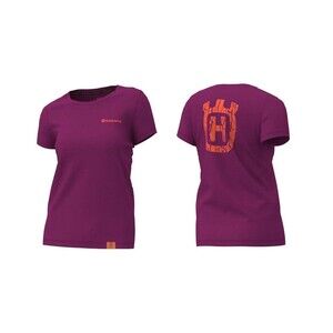 Husqvarna Xplorer Trad T Shirt Womens M Mulberry Short Sleeve Crew Neck NWT